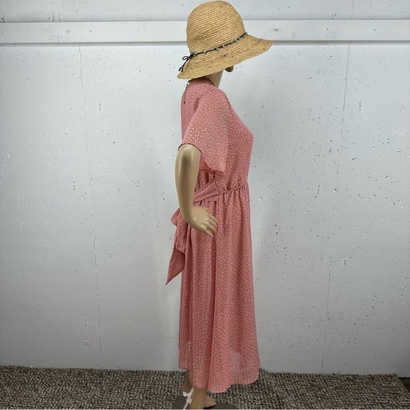 By the River size Medium Pink Polka Dot Dress - Picture 2 of 16